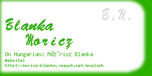 blanka moricz business card